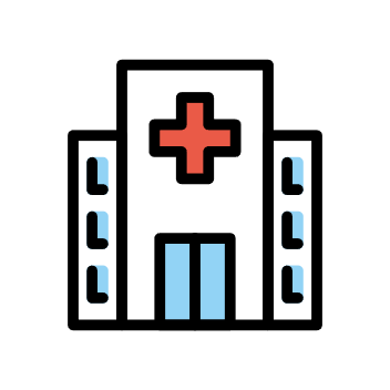 Hospital building icon