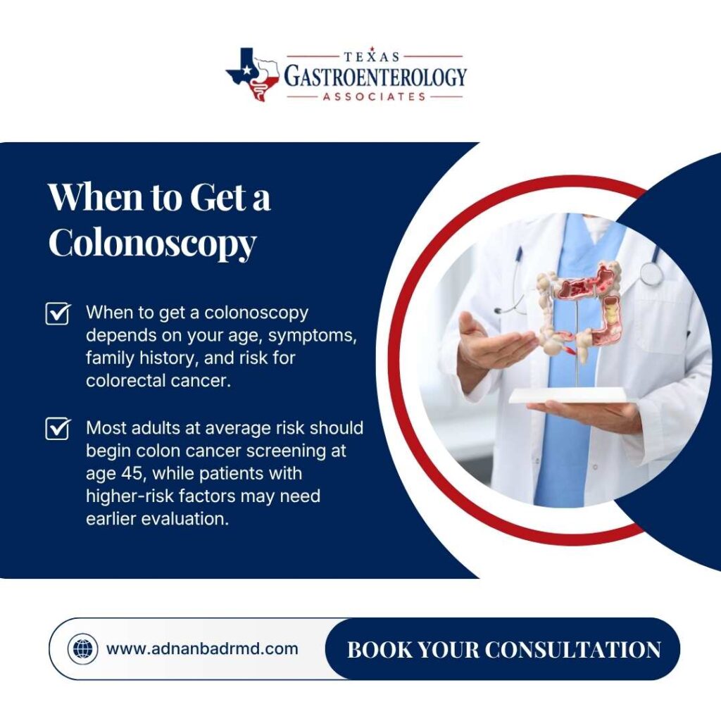When to Get a Colonoscopy in Frisco/Plano, TX